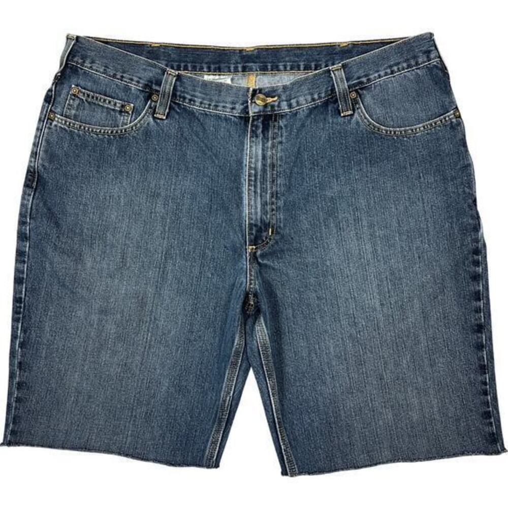 Carhartt Dad Jean Shorts Men's 42" Relaxed Fit Cutoff Jorts Denim Grunge Holter